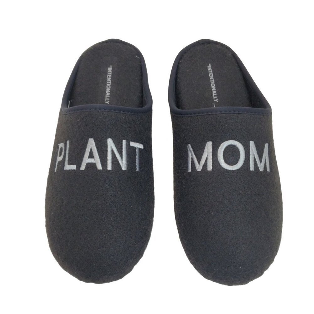 Intentionally Blank Slippers Size 7 Plant Mom Black